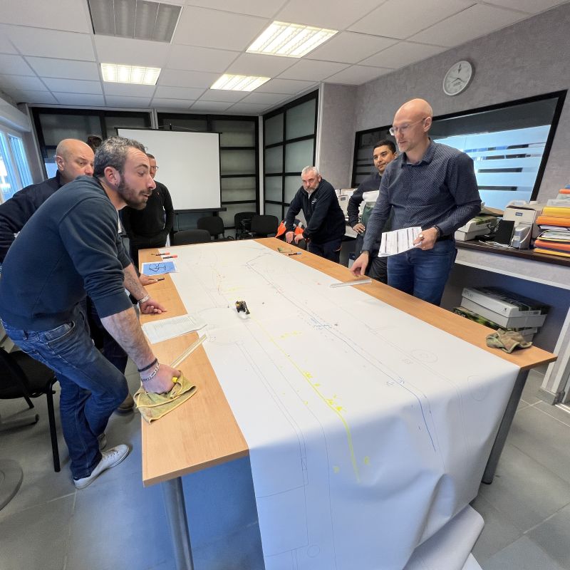 Formation sur mesure BTP : plan de gros œuvre en 2D.