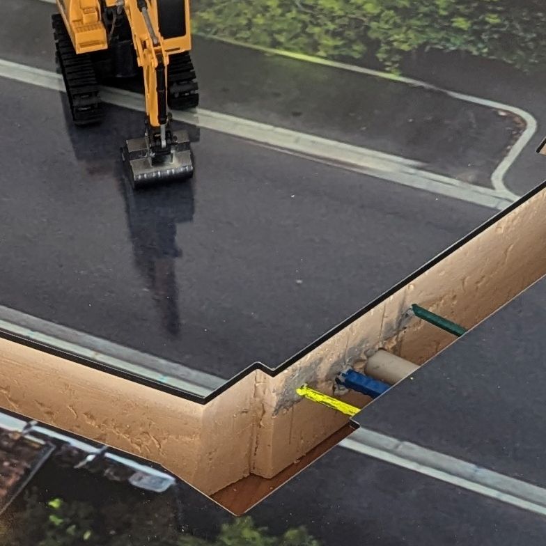 Sécurité des chantiers : remblayage des tranchées.