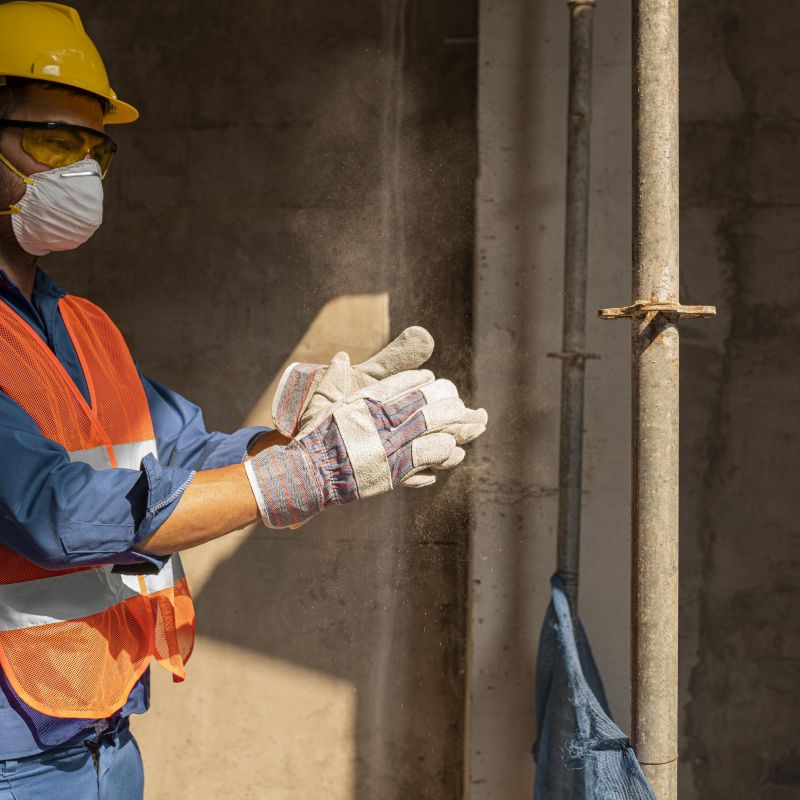 Action de prévention chantier pour l'amiante.