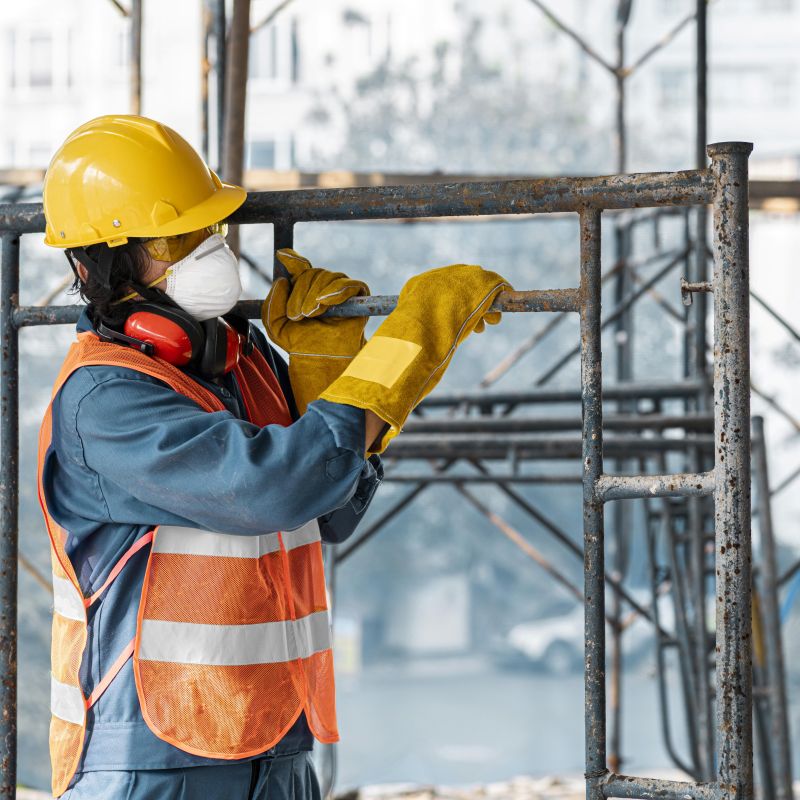 Action prévention chantier échafaudages.